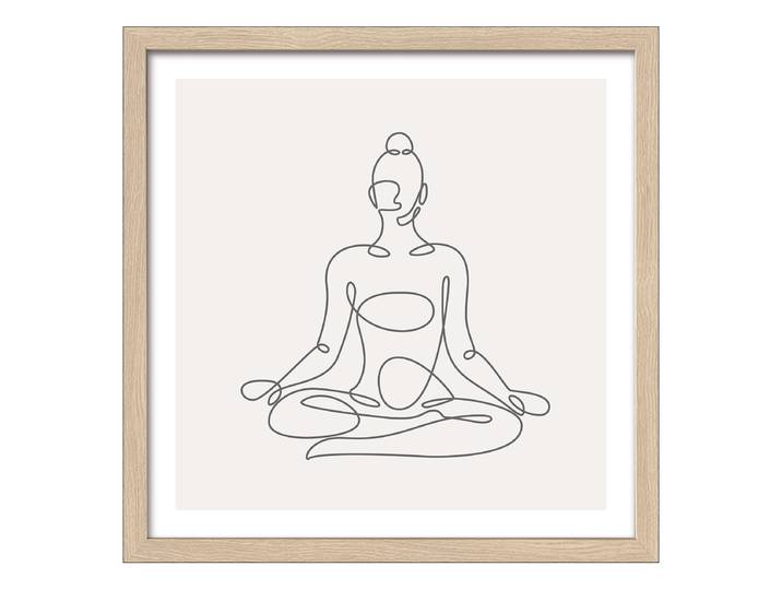 Image en bois Relax Verre flotté, MDF Blanc/Noir 33 x 33 x 1cm