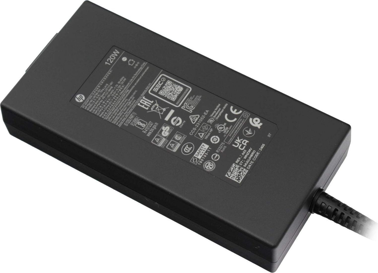 HP 120W AC-adapter met PFC en Smart-technologie, connector 7,4 mm, L89695-001BU