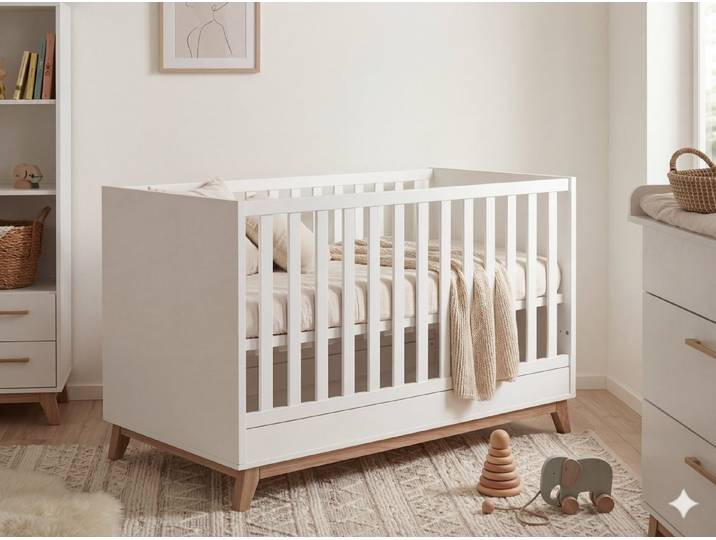 arthur berndt Babybett Lina, 4x höhenverstellbar Lattenrost, Made in Germany