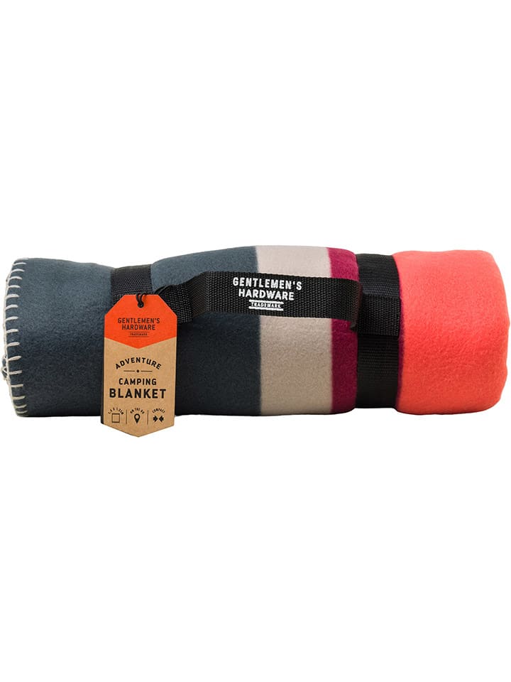 Gentlemen's Hardware Campingdecke in Grau/ Rot - (L)150 x (B)124 cm - onesize