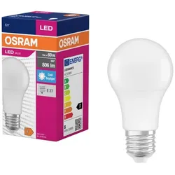 Osram E27 LED Lampe VALUE 8W wie 60W 6500K kaltweißes Licht blendfreie weiß mattierte Glühbirne
