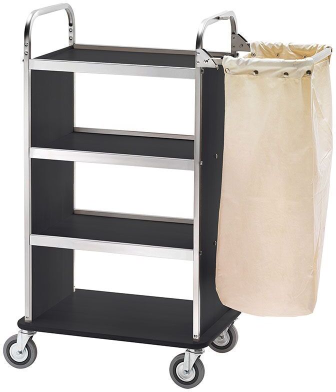 Forcar Carrello Portabiancheria 70/100 x 50 cm Nero