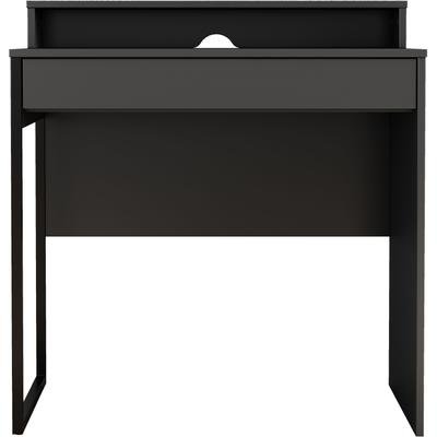 Schreibtisch OTTO HOME "Moid, Computertisch in modernem Design", schwarz matt, B:80cm H:85cm T:54cm, Tische, Schreibtisch, Breite 80 cm, mit Schublade, Kabeldurchlass & Metallkufe