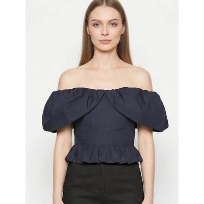 Hemdbluse ITS MAY "ITS MAY Shirt Serena", Damen, Gr. L, blau (navy), Obermaterial: 100% Baumwolle, Blusen Hemdbluse