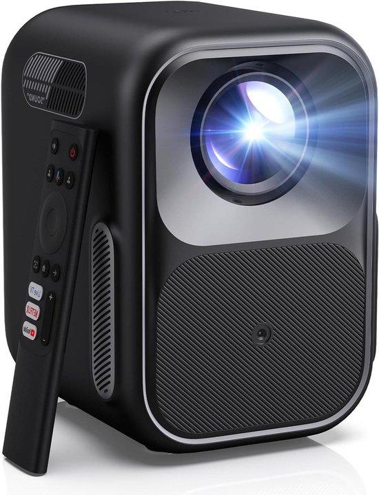 Mini-Projektor - Smart-Projektor - Heimkino - Google TV, Netflix - Bildgröße: 40 bis 120 Zoll - Obsidienschwarz