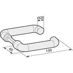 Türdrücker für Glastürschlösser, rund
