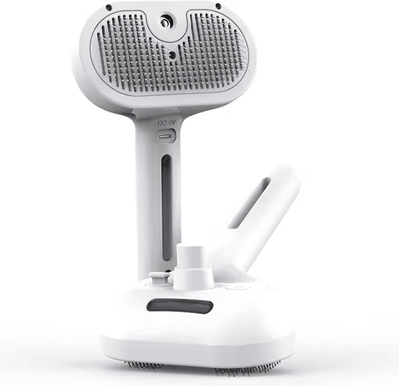 Inspire Curations SteamGlow Electric Pet Grooming Spray Comb white