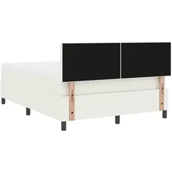 vidaXL, Bett Zubehör, Boxspringbett Mit Matratze & Led-Licht Grau Cord-Stoff