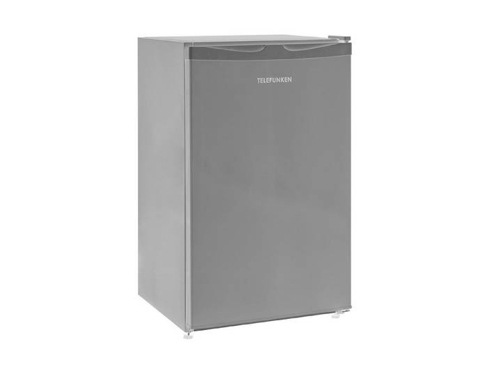 Telefunken Kühlschrank CF-31-121-S, 82.1 cm hoch, 48 cm breit, Ohne Gefrierfach, Freistehend, 90 Liter Nutzinhalt, Klein, Silber