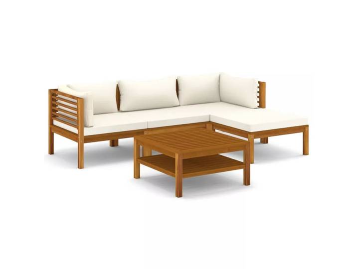 VidaXL - Garten-lounge-set akazienholz, One Size, Light Beige