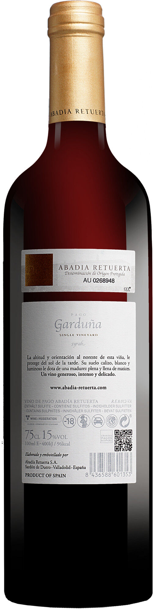 Abadía Retuerta Pago Garduña 2019 15% Vol. Rotwein Trocken aus Spanien