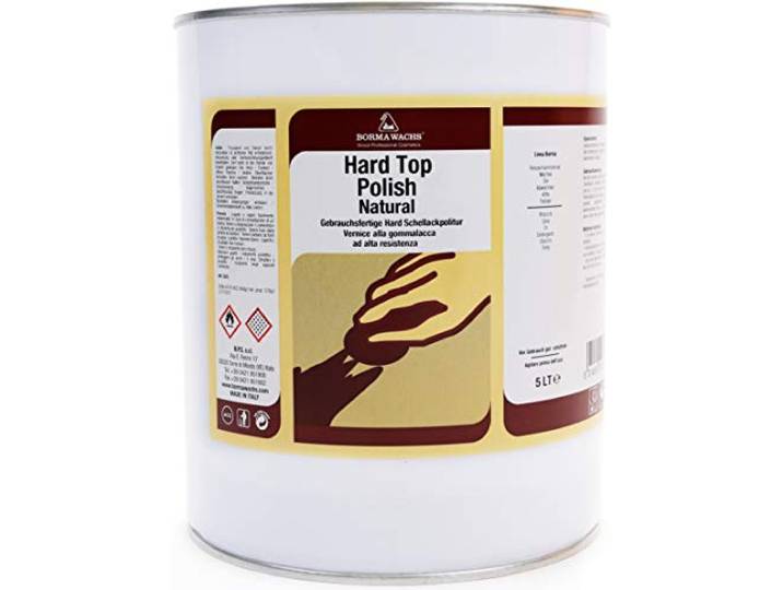 HARD TOP Polish Nitro-Schellack Theken und Tischplatten Lack Extra hart und widerstandsfähig 5 Liter