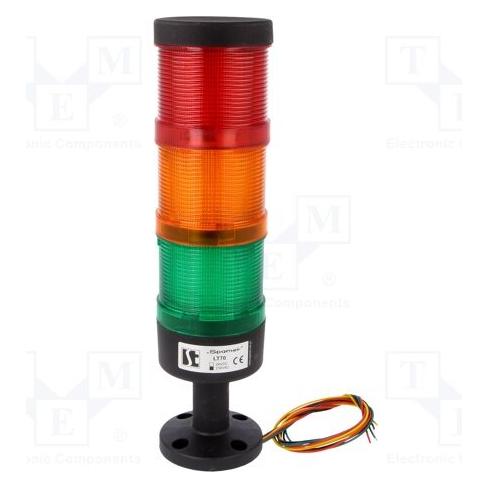 Spamel Signalsäule rot, gelb, grün 230V AC (LT70/3-230) (LT70\3-230)