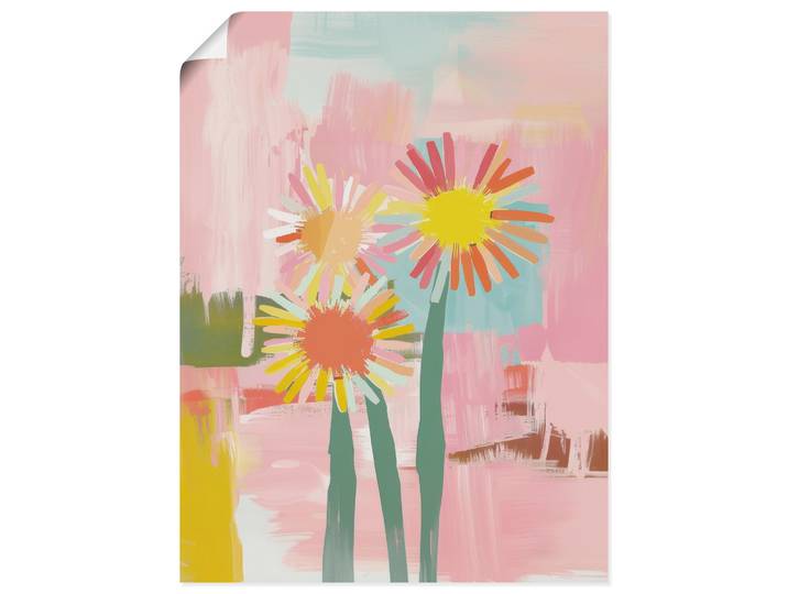 Wandbild ARTLAND Flüstern des Sommers , bunt (farbe bild(er): pink), B:60cm H:80cm, Papier, Bilder, Wandbild, als Alubild, Leinwandbild, Poster, Wandaufkleber in verschied. Grössen