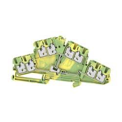 Weidmüller 3093160000 Doppelstock-Schutzleiterklemme Federklemme Grün-Gelb 50 St.