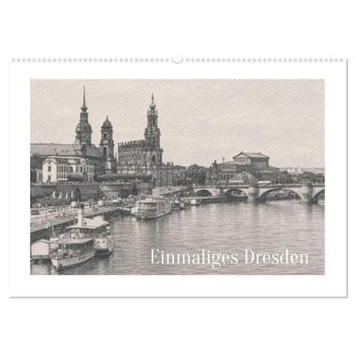 Einmaliges Dresden (Wandkalender 2027 DIN A2 quer), CALVENDO Monatskalender