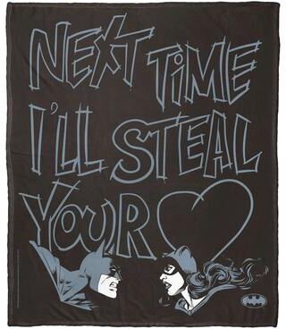 DC Comics DC Batman Steal Your Heart Silk Touch Throw Blanket