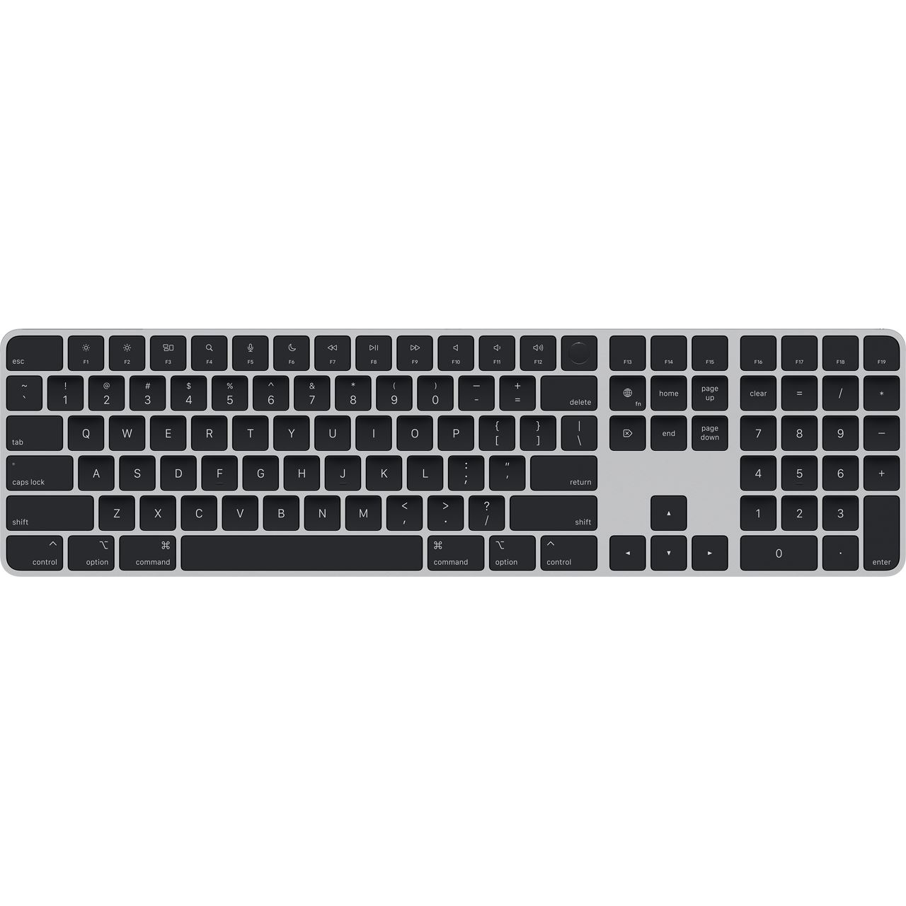 Apple Magic Keyboard with Touch ID and Numeric Keypad for Mac models with silicon - US English - Black Keys