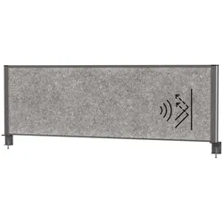 Tisch-Trennwand MAULconnecto 160x50 cm Akustik dunkel