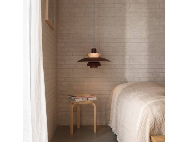 PH 5 500 Hängelampe monochrom burgundy Ø50 cm - Louis Poulsen - Wohnzimmer - Metall