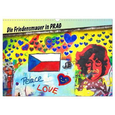 Die Friedensmauer in Prag (Wandkalender 2027 DIN A3 quer), CALVENDO Monatskalender