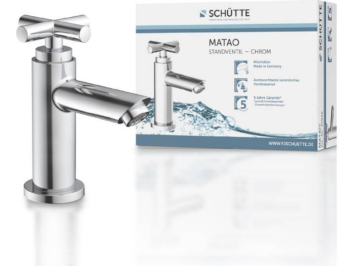 Robinet d'eau froide Schütte MATAO\, robinet d'eau froide\, chromé
