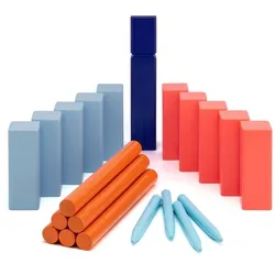 Remember Spiel Kubb Holz Bunt