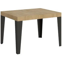 Itamoby Ausziehbarer Tisch 80x120/204 cm Flame Oak Nature Anthrazit