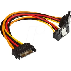 GC 5021-2SBWSS - SATA Y-Stromkabel, 90° gewinkelt,, 20 cm