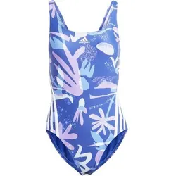 ADIDAS Damen Badeanzug FLORAL 3S SUIT, Größe 36 in Blau Blau