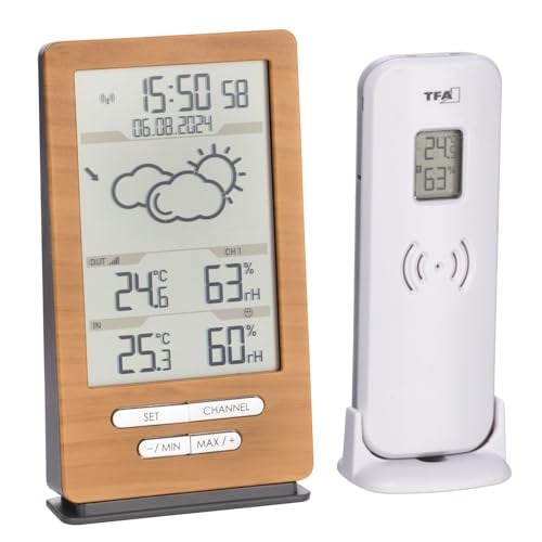 TFA Dostmann Xena 35.1162 Draadloos weerstation met buitensensor, weersvoorspelling en radioklok