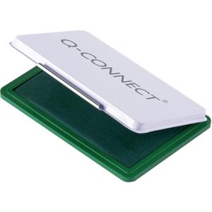 Q-Connect Stempelkissen KF16314, für Büro, grün, 9 x 5,5 cm, Metallgehäuse
