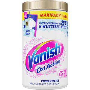 Vanish Fleckenentferner Oxi Action, Powerweiss, Pulver, gegen alle Flecken, für weiße Wäsche, mit Sauerstoff, 1,65kg
