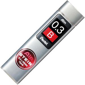 Pentel Druckbleistiftminen Ain Stein C273-BO, B, Hi-Polymer, 0.3mm, 15 Stück