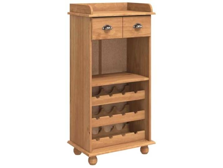 Makastle Weinschrank ASKIM Massivholz Kiefer 57x37x114 cm