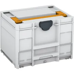 Tanos systainer3 Combi M 287 lichtgrau (RAL 7035), Verschluss anthrazit (RAL 7016), Griff narzissengelb (RAL 1007) - 83550047.212