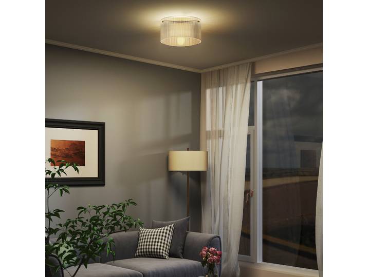 HOMCOM Plafonnier LED 40W Moderne Transparent E27