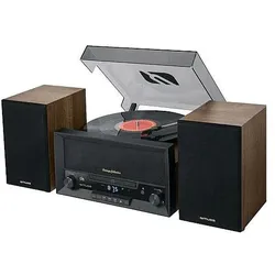 Muse MT-120MB, Plattenspieler, Schwarz, Transparent, Braun