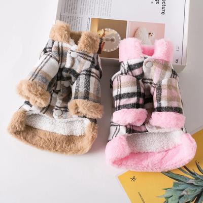 Modern Harvest Tools & Trends Autumn Winter Lattice Dog Coat   Pet Clothing For Chihuahua & Yorkshire Terrier L Pink