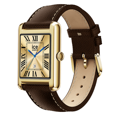 Smartwatch ICE-WATCH "ICE smart TKS 2.0", gold (braun, braun), Smartwatches, Damen, Smartwatch, Armbanduhr, Damenuhr, Bluetooth, digital, Spiele, Lederarmband