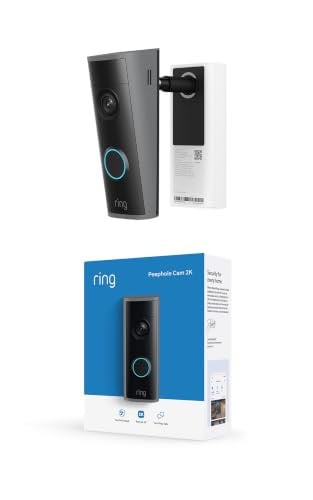 Ring Deurspioncamera 2K Draadloze Deurbelcamera met 6x Zoom, Geschikt voor deurdikte 32,5-60 mm