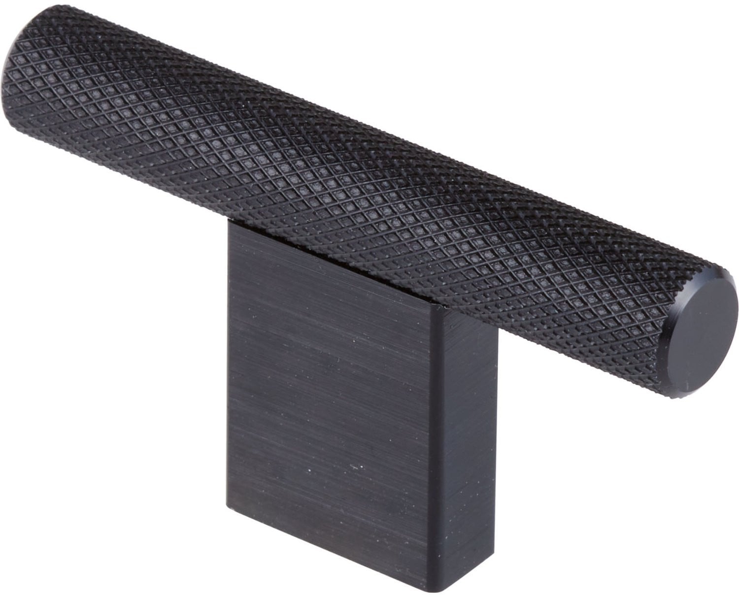Meubelknop T-greep aluminium - zwart