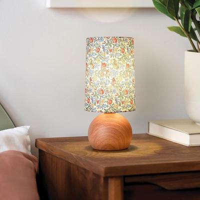 Value Selection 14.56 Inch Floral Table Lamp Farmhouse Mini Bedside Lamp With Beige Linen Shade 14.56 Inch Floral Table Lamp Farmhouse Mini Bedside Lamp With Beige Linen Shade