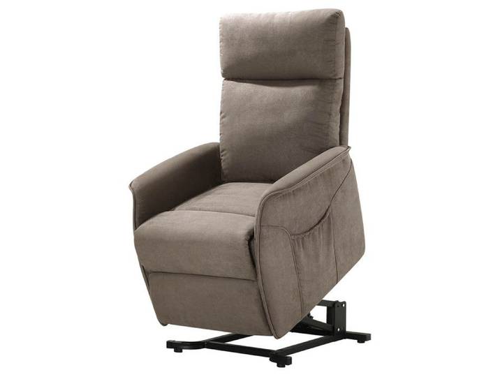 LISSONE - Fauteuil Relax et Releveur Electrique Tissu Taupe