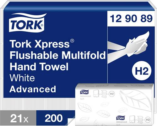 TORK 129089 Xpress Papierhandtücher (L x B) 24cm x 21.3cm Weiß 21St.