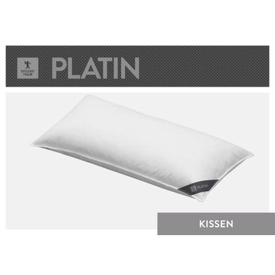 3-Kammer-Kopfkissen SPESSARTTRAUM "Platin", weiß, B:80cm L:80cm, Kopfkissen Bezug: 100% Baumwolle. Füllung Außenkammer: 100% Gänsedaunen. Füllung Innenkammer: 100% Gänsefeder, Kopfkissen, hergestellt in Deutschland, allergikerfreundlich
