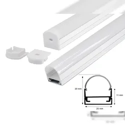 2m LED Aluprofil Profil Alu Schiene Leiste Montage Profil Kanal System für LED-Streifen Profil K