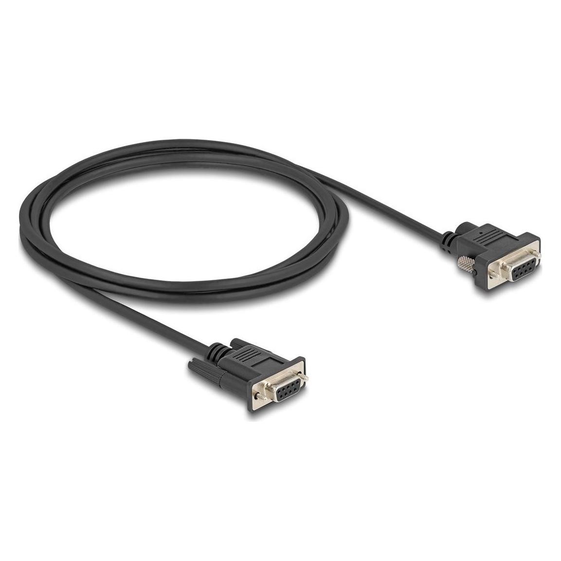 Delock Seriell Kabel RS-232 D-Sub9 Buchse zu D-Sub9 Buchse S (2 m) (87838)