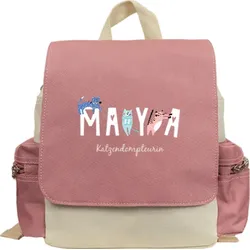 Kinderrucksack personalisierbar im Design "Verspielte Katzen" in verschiedenen Farben