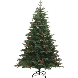 vidaXL Künstlicher Weihnachtsbaum Klappbar mit Zapfen & Beeren 240 cm